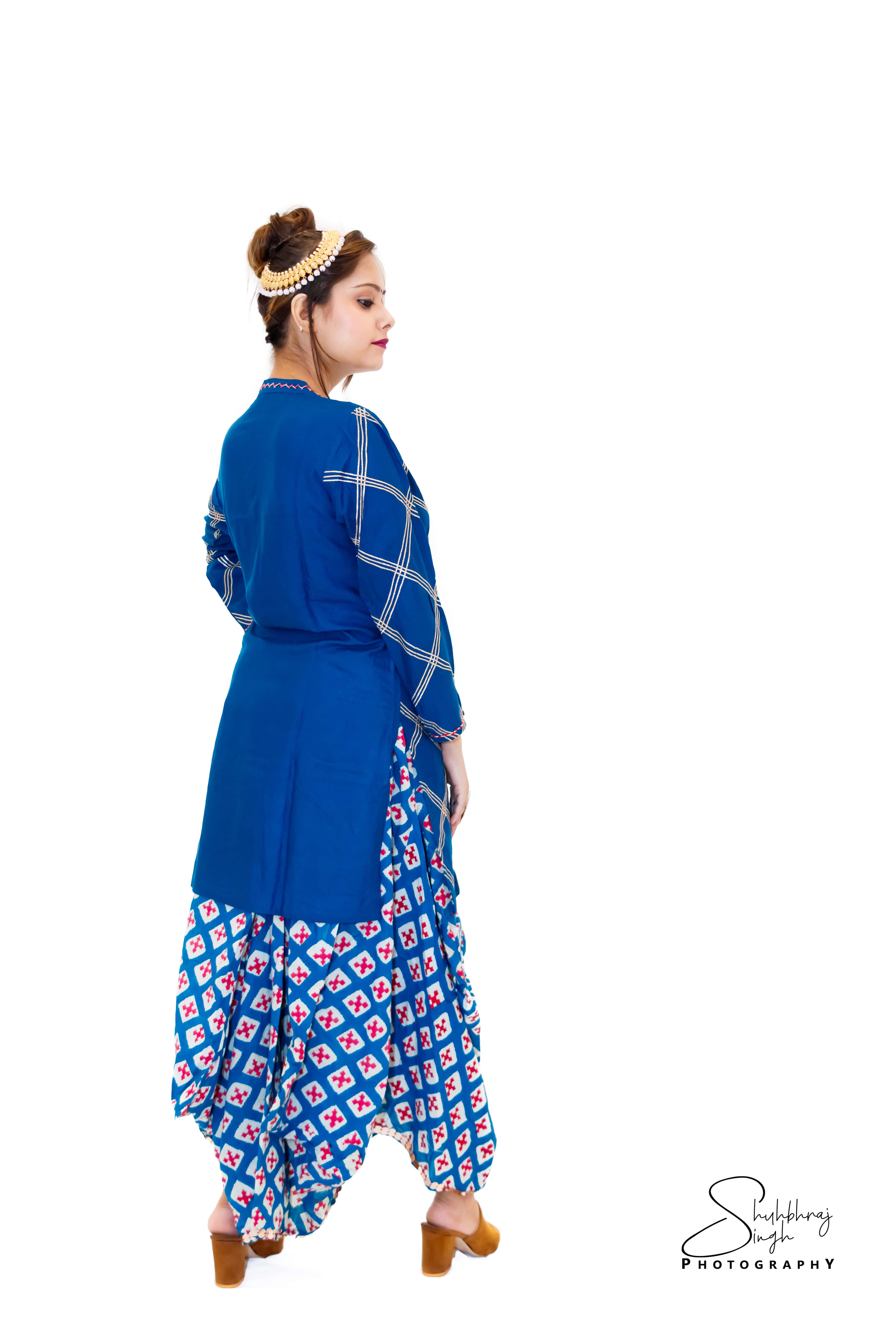 casual kurta with dhoti